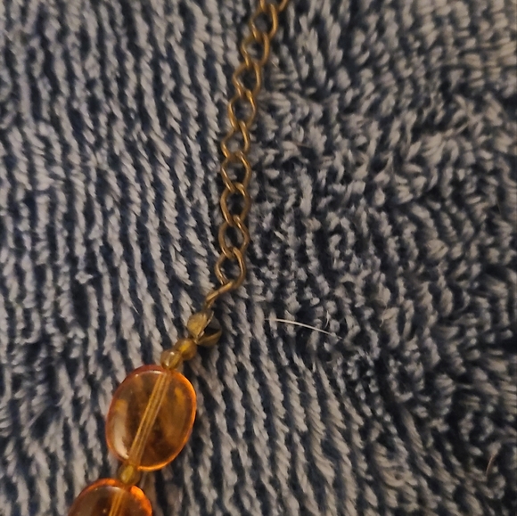 Monet costume necklace and a topaz costume beaded necklace. - Picture 3 of 8